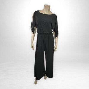 VINCE CAMUTO Small Jumpsuit Black Cold Shoulder Knot‎ Blouson Dressy Casual